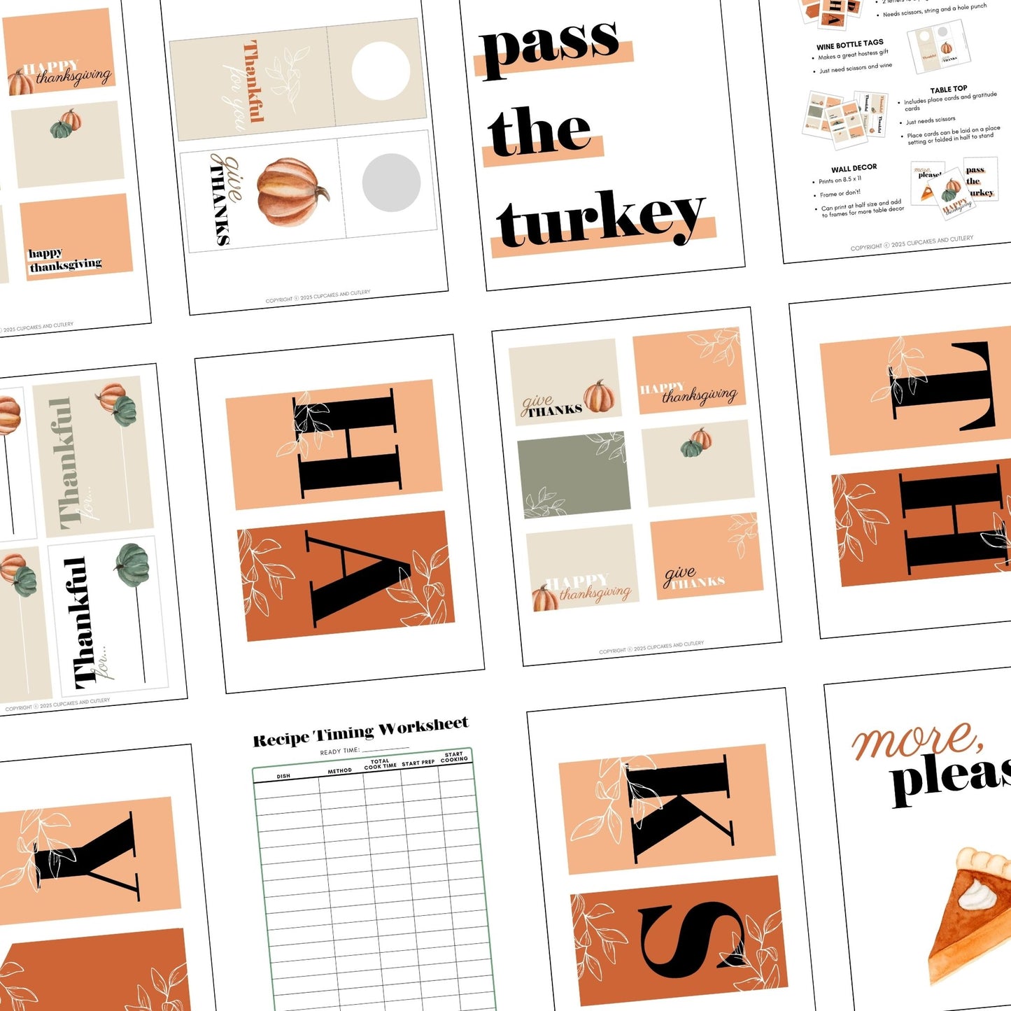 Printable Thanksgiving Decorations