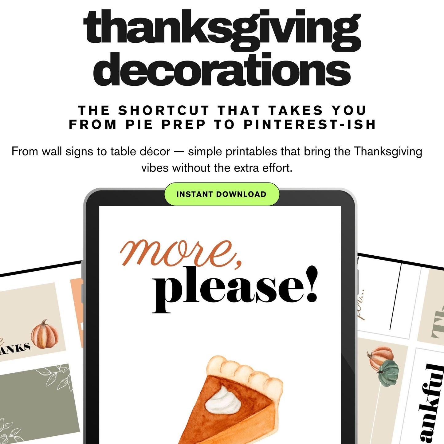 Printable Thanksgiving Decorations