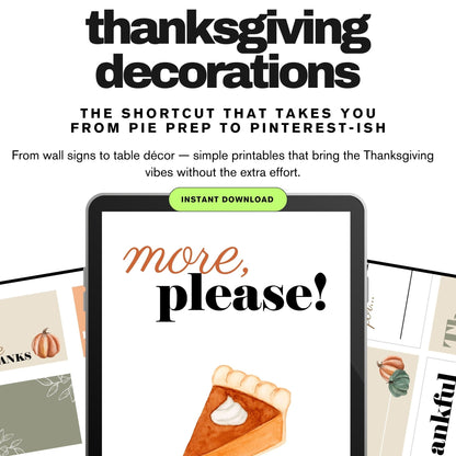 Printable Thanksgiving Decorations