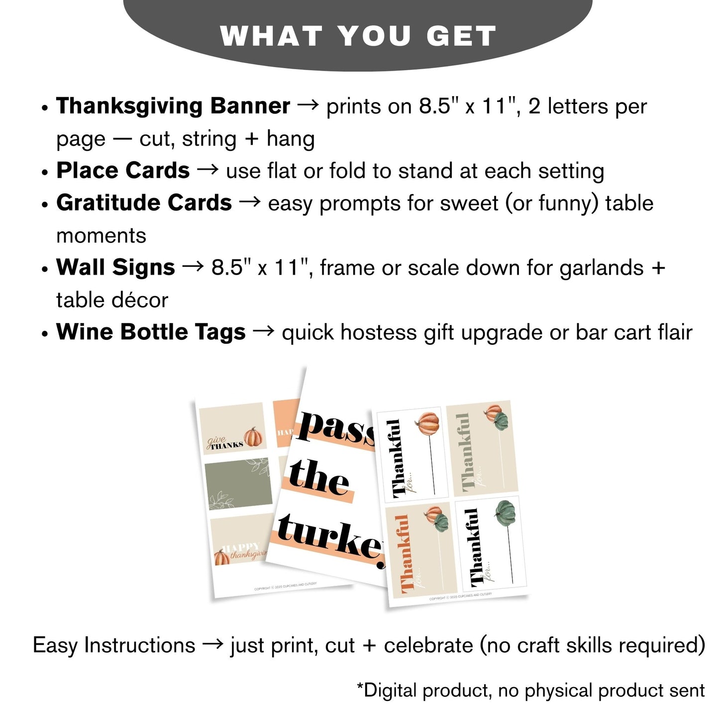 Printable Thanksgiving Decorations